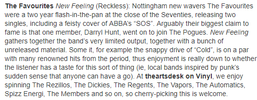 Favourites - Artsdesk review